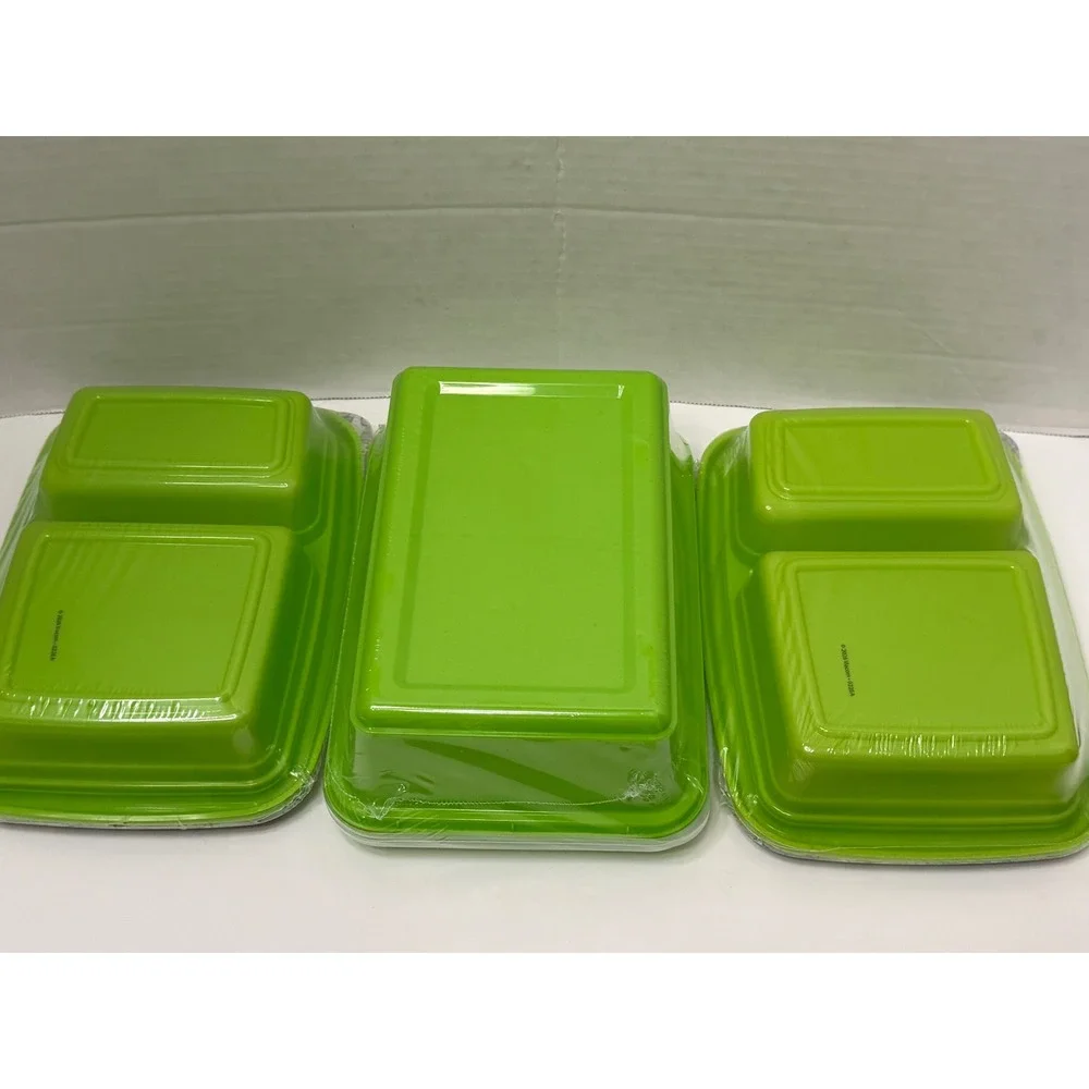 TMNT Teenage Mutant Ninja Turtles Meal Prep Containers 3 Sets 42.2oz Divided New